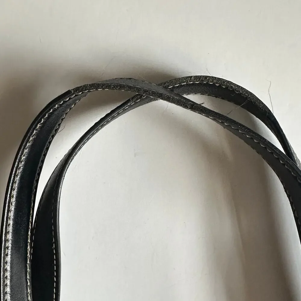 Lauren Ralph Lauren Tote Black Cow Leather Bag Old Money Preppy Handbag Purse